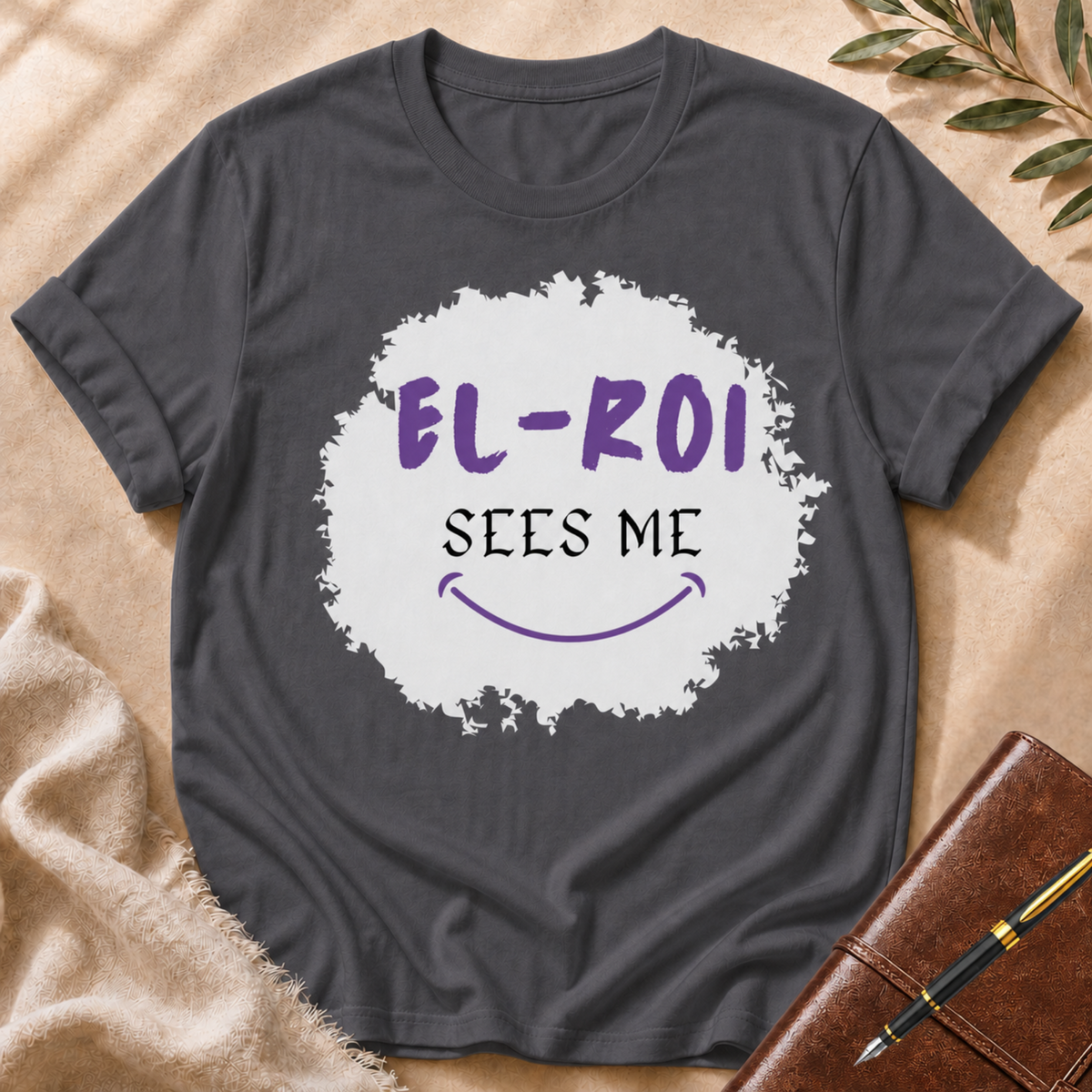 El-Roi Sees Me Purple Accent T-Shirt