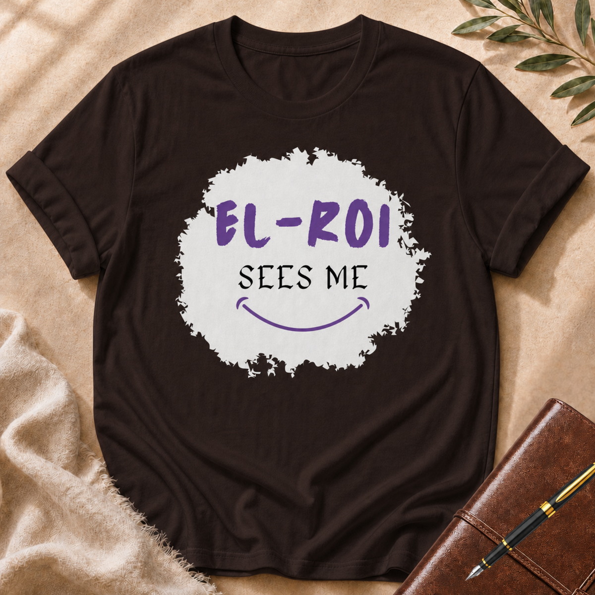 El-Roi Sees Me Purple Accent T-Shirt