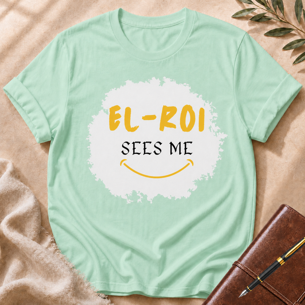 El-Roi Sees Me Orange Accent T-Shirt