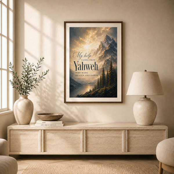 My Help Comes From Yahweh — Printable Wall Art
