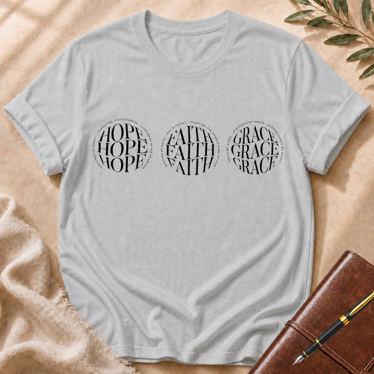 Hope, Faith, Grace — Dark Gray Edition T-Shirt